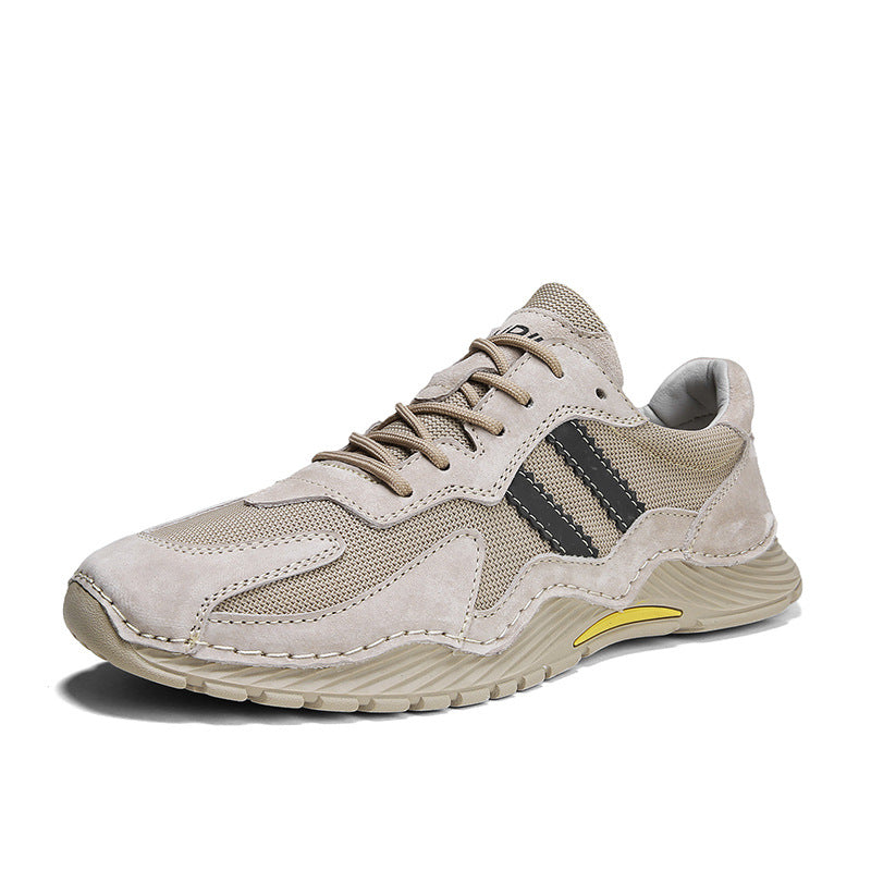 Men’s Low-Top Lace-Up Hiking Boots Fashion Platform Shoes