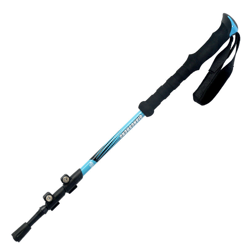 Telescopic External Lock Straight Handle Trekking Pole