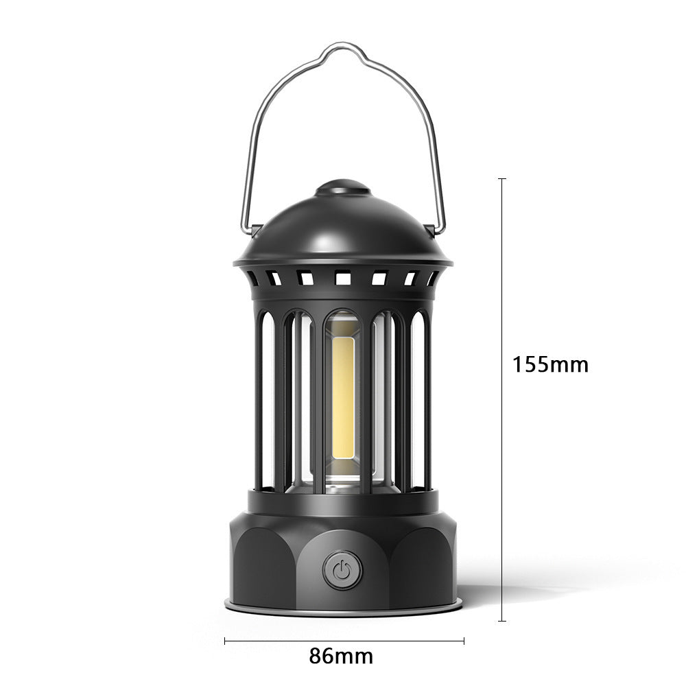 Portable COB Camping Lantern Retro Tent Light