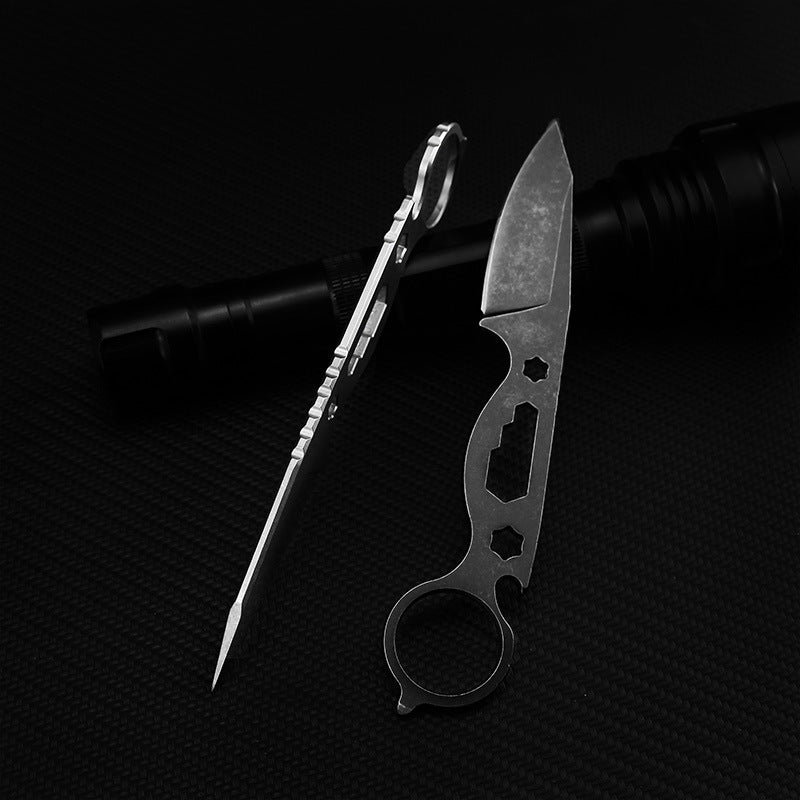 Wilderness Survival Straight Pocket Hunting Knife Compact Tool
