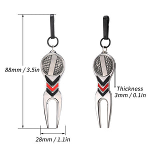 Golf Divot Repair Fork Ball Marker Tool