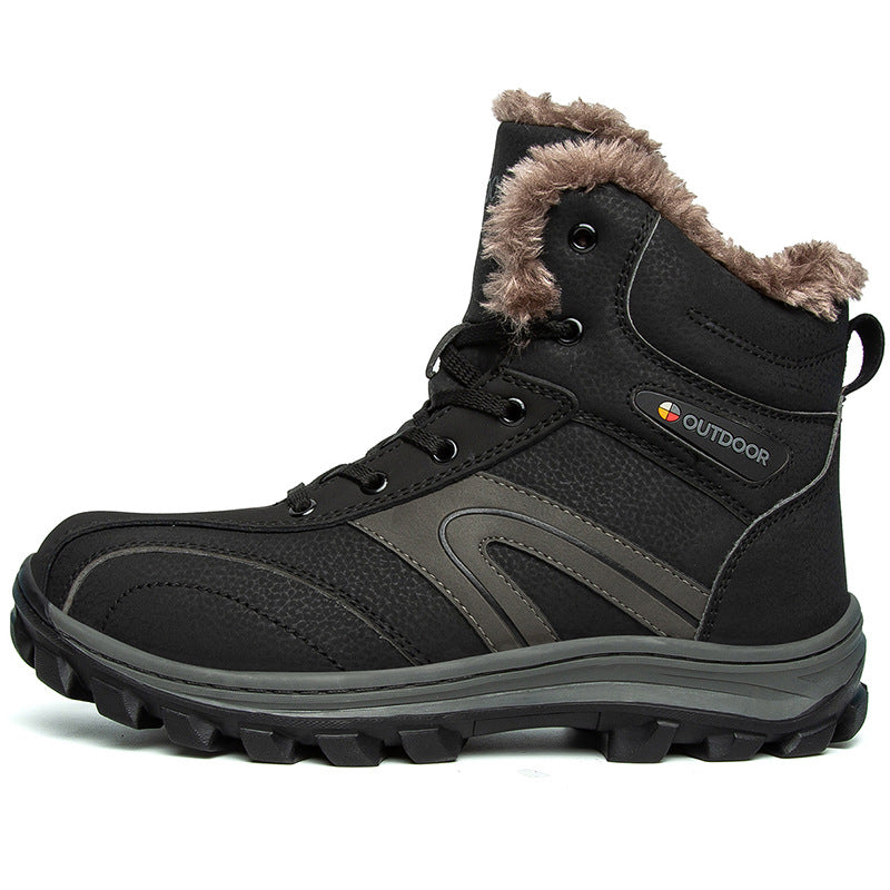Winter Cotton Shoes Plus Velvet Warm Hiking Boots Plus Size
