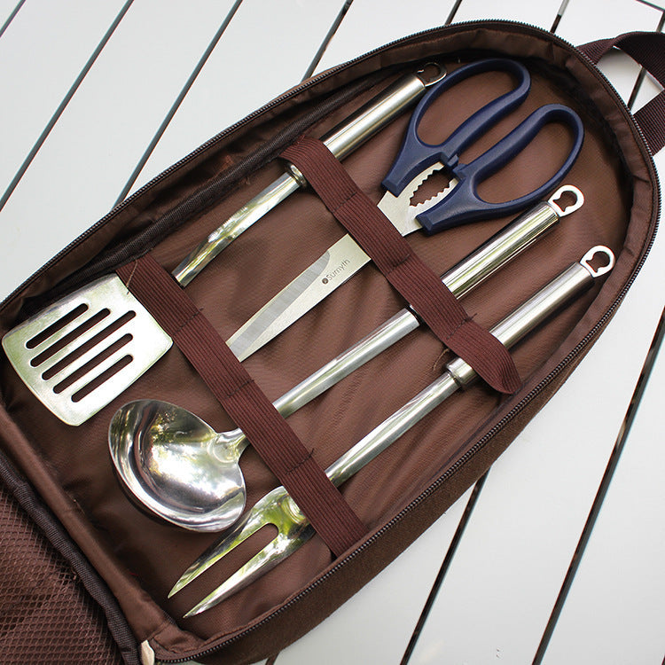 BBQ Cookware Set Chopping Board Knife Set Outdoor Supplies