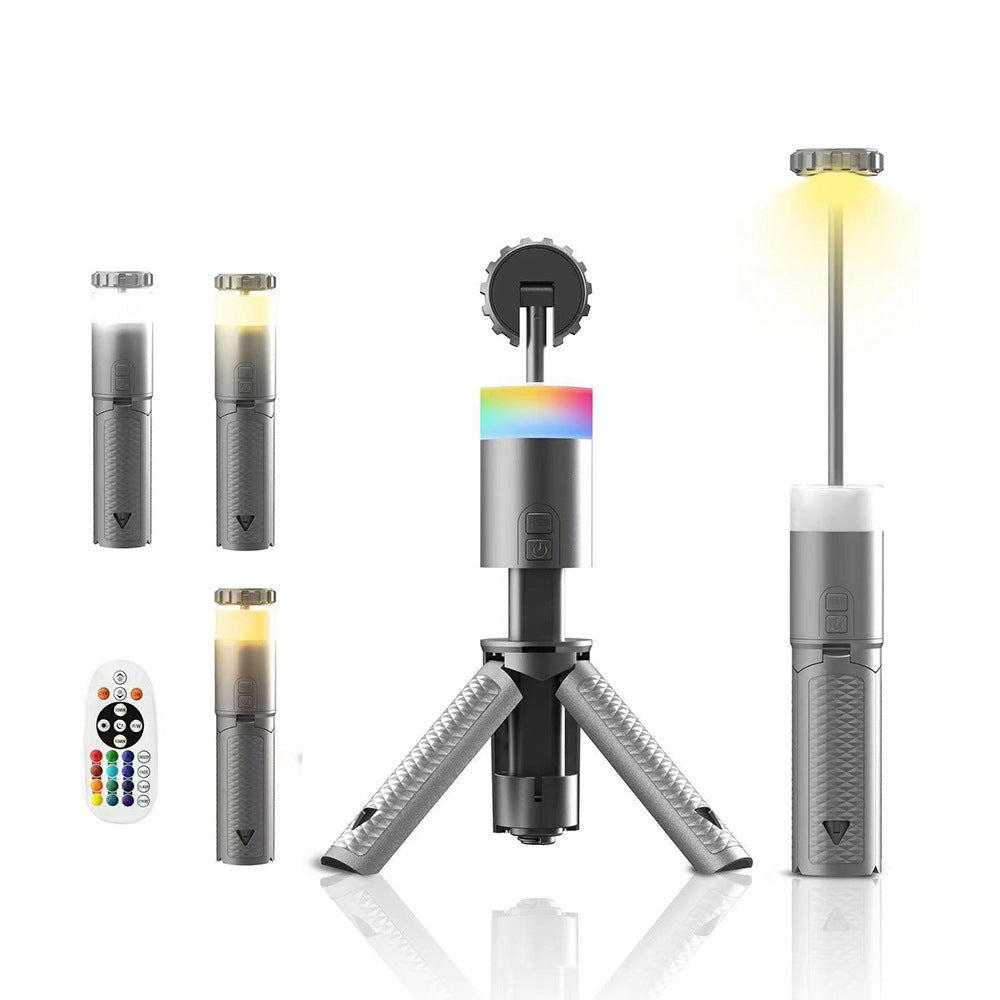 Portable Aluminum Camping Lantern Retractable Bracket Ambience Light