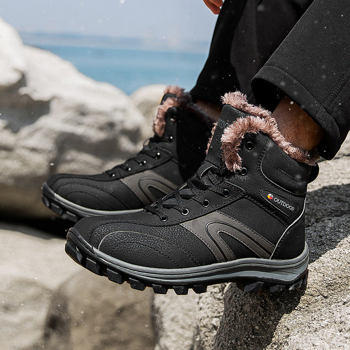 Winter Cotton Shoes Plus Velvet Warm Hiking Boots Plus Size