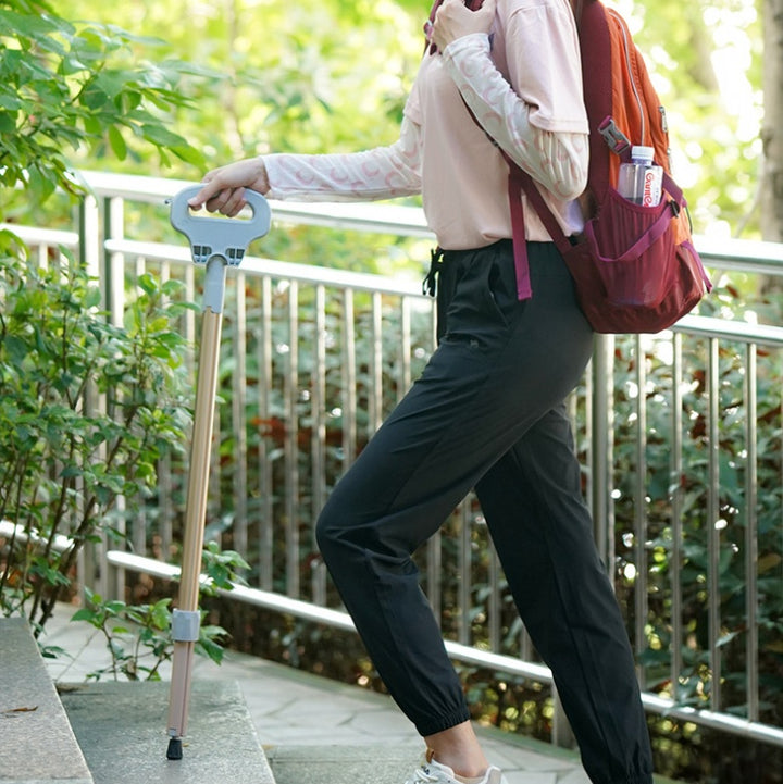 Folding Aluminum Alloy Multi Function Trekking Crutch