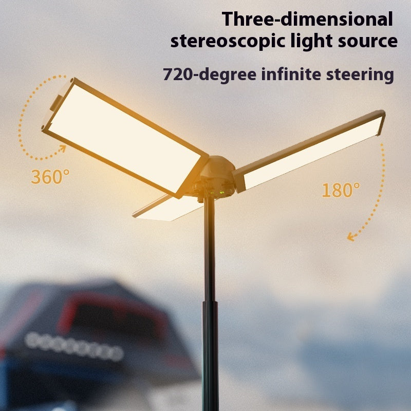 Rechargeable Three Leaf Bracket Camping Lantern