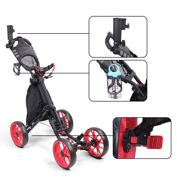 Foldable 4 Wheel Golf Trolley