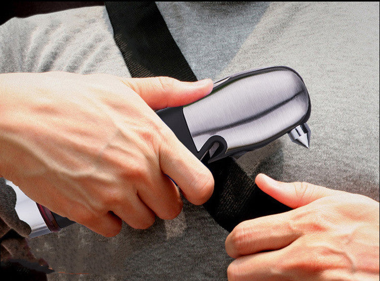 Multifunctional LED Camping Flashlight Escape Hammer