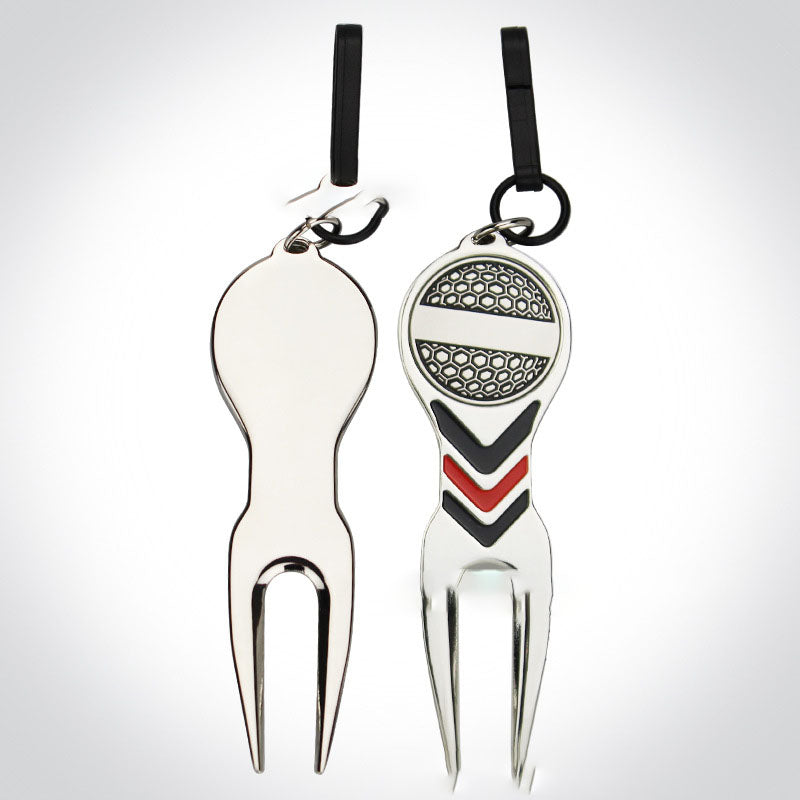 Golf Divot Repair Fork Ball Marker Tool