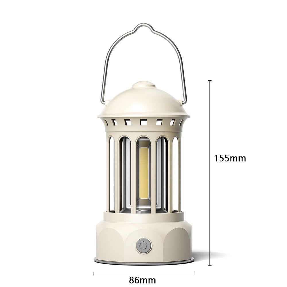 Portable COB Camping Lantern Retro Tent Light