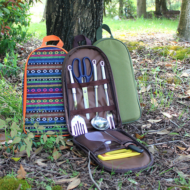 BBQ Cookware Set Chopping Board Knife Set Outdoor Supplies