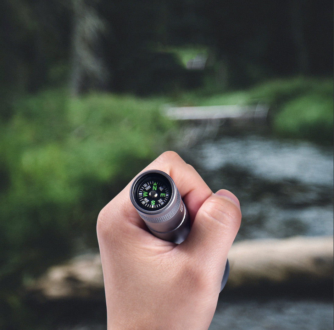 Rechargeable Camping Flashlight With Compass