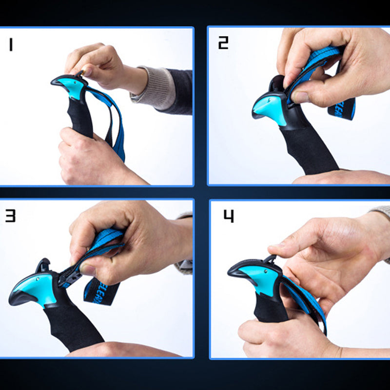 Folding Retractable Straight Handle Trekking Pole