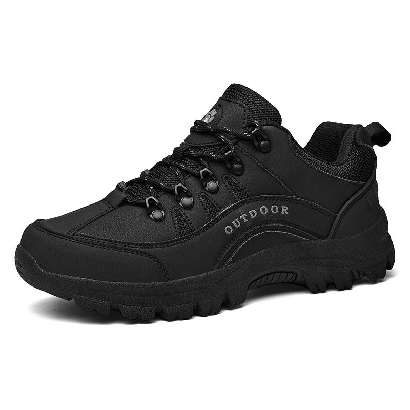 Men’s Leather Low-Top Hiking Boots Autumn Winter Outdoor Sneakers Wholesale