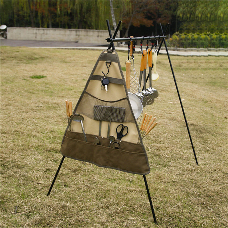Camping Tableware Set Foldable Hanging Cookware Utensil Bag